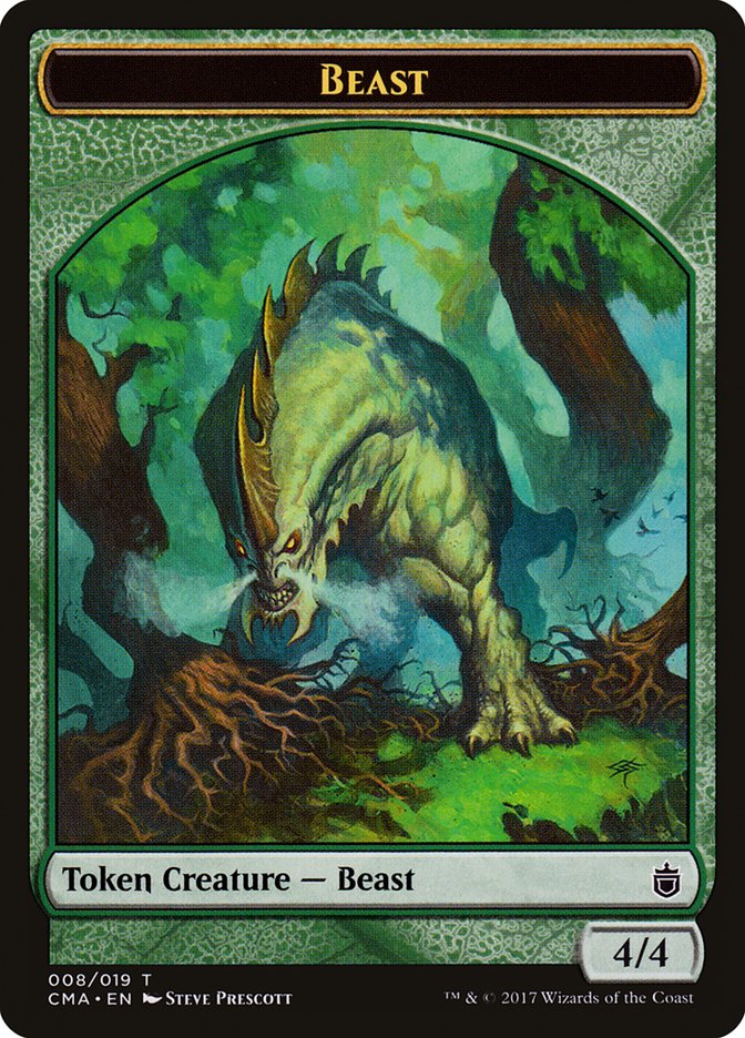 Beast Token (008/019) [Commander Anthology Tokens] | Dragon's Lair Comics and Fantasy Houston TX