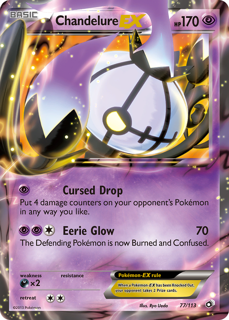 Chandelure EX (77/113) [Black & White: Legendary Treasures] | Dragon's Lair Comics and Fantasy Houston TX