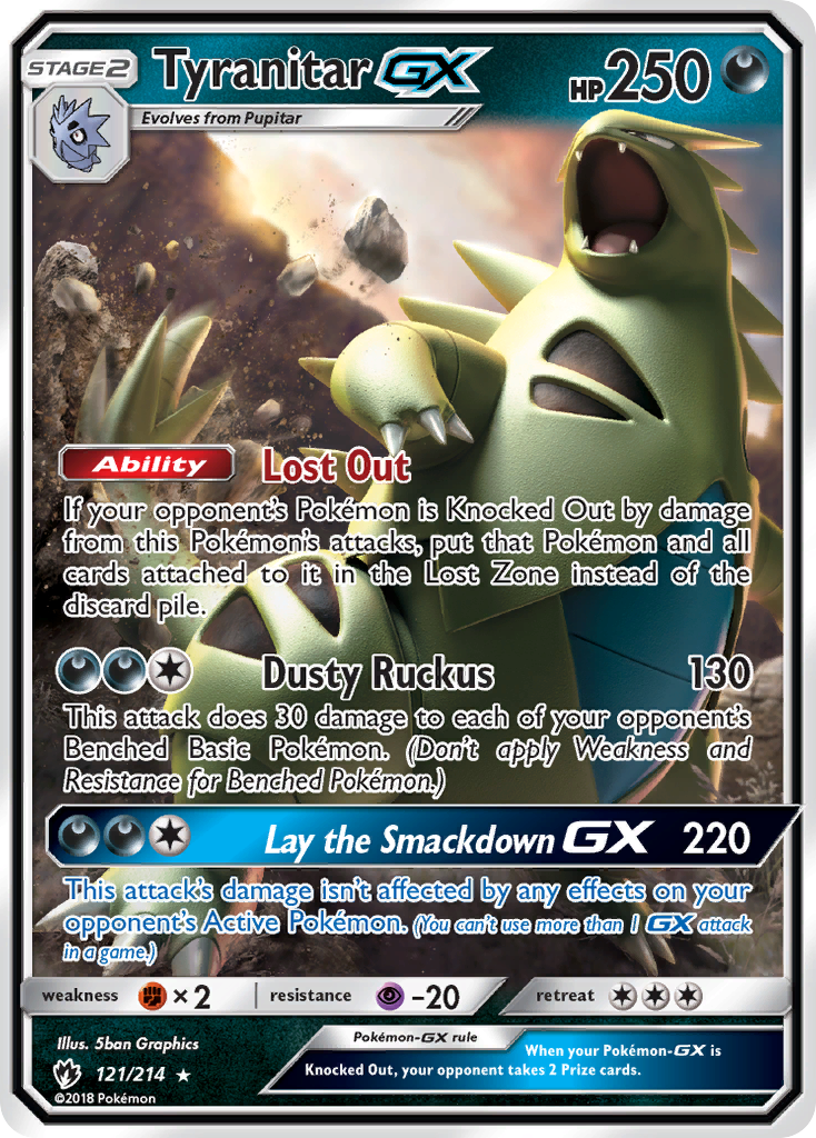 Tyranitar GX (121/214) [Sun & Moon: Lost Thunder] | Dragon's Lair Comics and Fantasy Houston TX