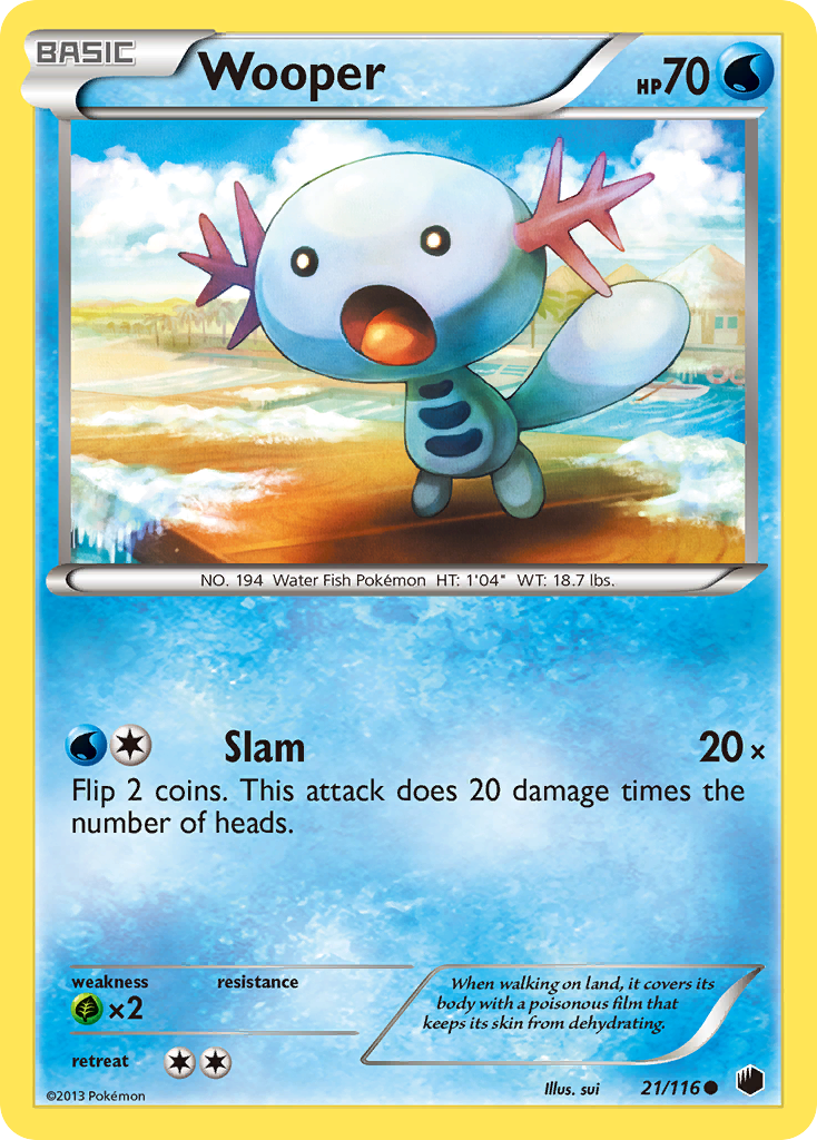 Wooper (21/116) [Black & White: Plasma Freeze] | Dragon's Lair Comics and Fantasy Houston TX