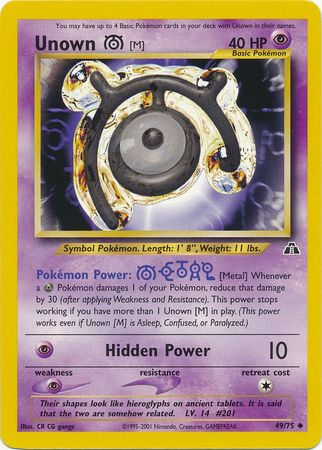 Unown [M] (49/75) [Neo Discovery Unlimited] | Dragon's Lair Comics and Fantasy Houston TX