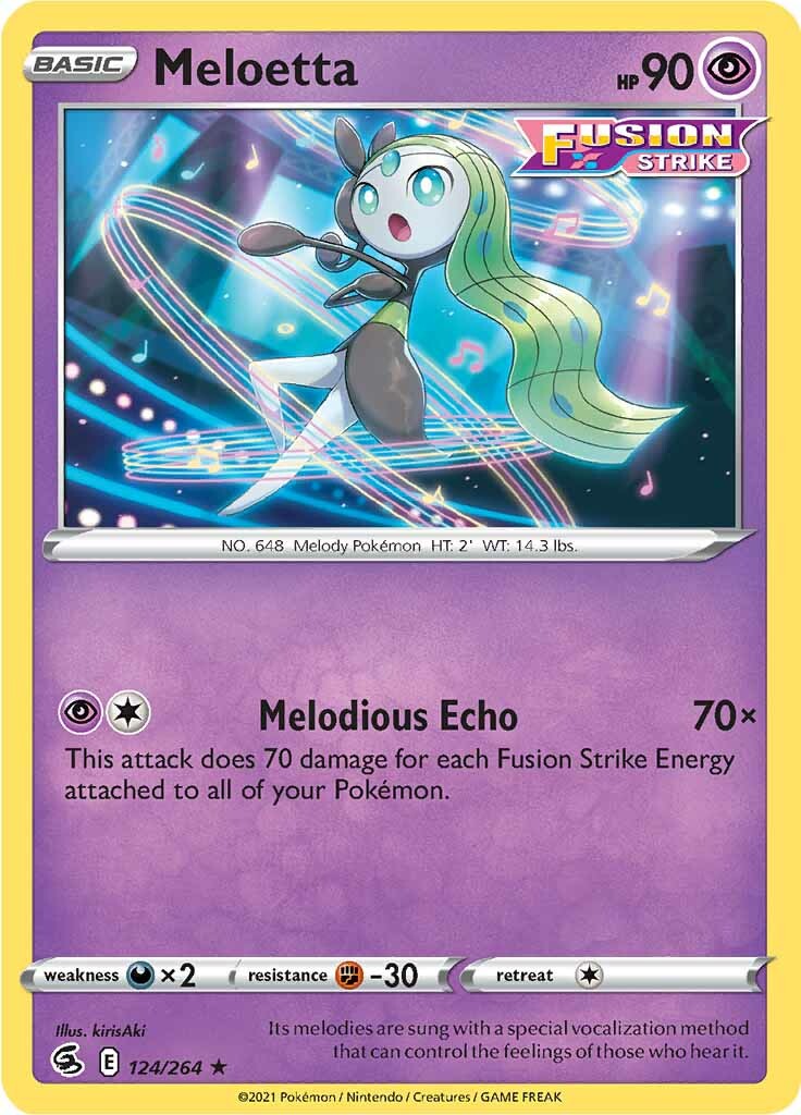 Meloetta (124/264) [Sword & Shield: Fusion Strike] | Dragon's Lair Comics and Fantasy Houston TX