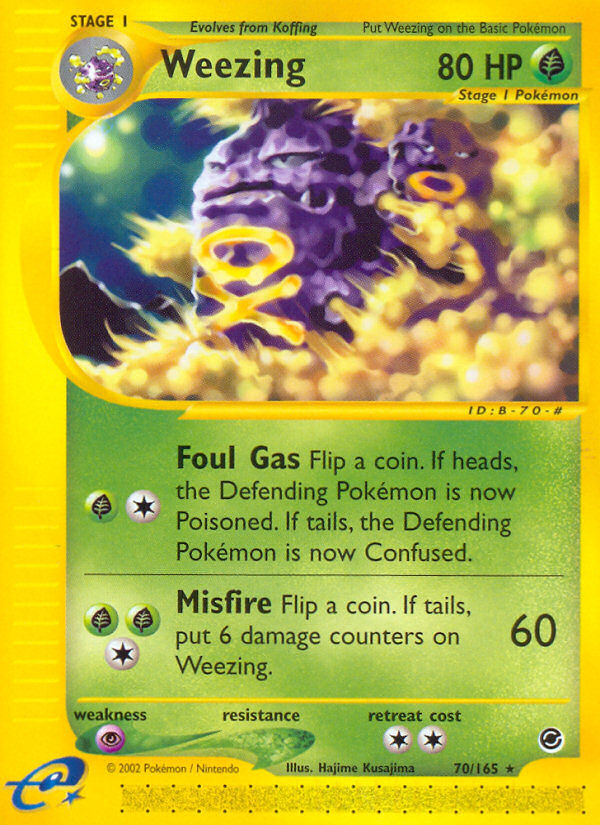 Weezing (70/165) [Expedition: Base Set] | Dragon's Lair Comics and Fantasy Houston TX