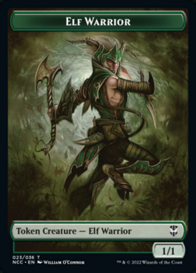 Elf Warrior // Wurm Double-Sided Token [Streets of New Capenna Commander Tokens] | Dragon's Lair Comics and Fantasy Houston TX