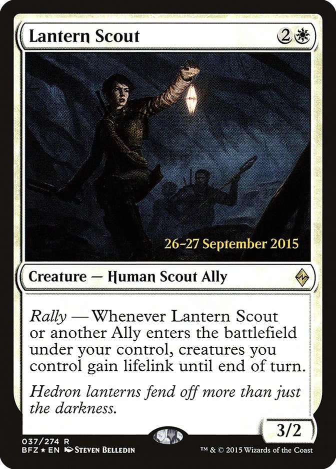 Lantern Scout [Battle for Zendikar Prerelease Promos] | Dragon's Lair Comics and Fantasy Houston TX