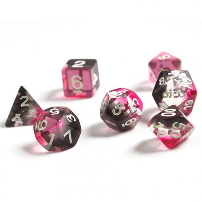 Sirius Pink clear black Poly 7 Set | Dragon's Lair Comics and Fantasy Houston TX