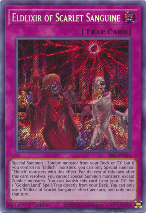 Eldlixir of Scarlet Sanguine [SESL-EN031] Secret Rare | Dragon's Lair Comics and Fantasy Houston TX