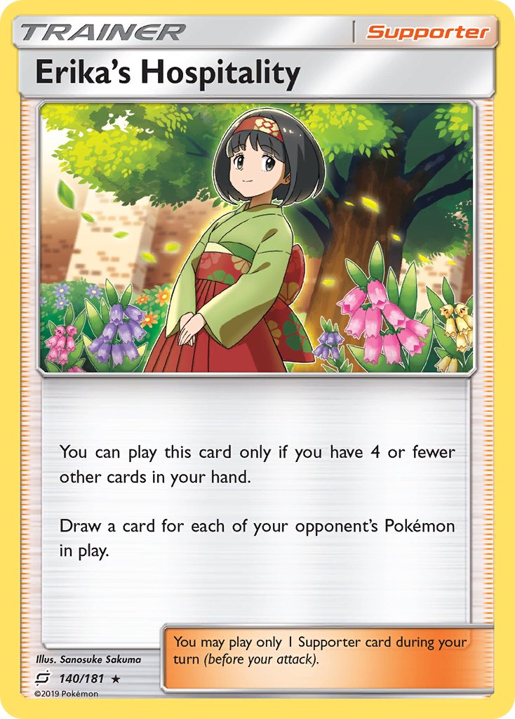 Erika's Hospitality (140/181) (Theme Deck Exclusive) [Sun & Moon: Team Up] | Dragon's Lair Comics and Fantasy Houston TX