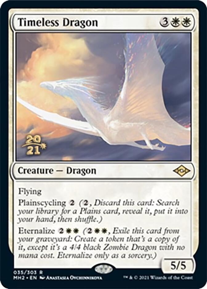 Timeless Dragon [Modern Horizons 2 Prerelease Promos] | Dragon's Lair Comics and Fantasy Houston TX