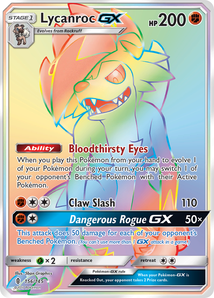 Lycanroc GX (156/145) [Sun & Moon: Guardians Rising] | Dragon's Lair Comics and Fantasy Houston TX