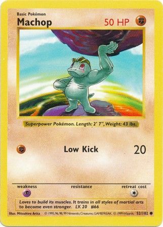 Machop (52/102) [Base Set Shadowless Unlimited] | Dragon's Lair Comics and Fantasy Houston TX