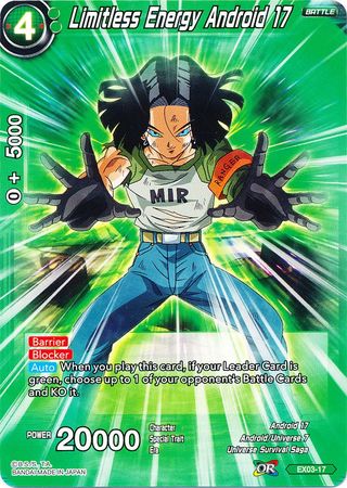 Limitless Energy Android 17 (EX03-17) [Ultimate Box] | Dragon's Lair Comics and Fantasy Houston TX