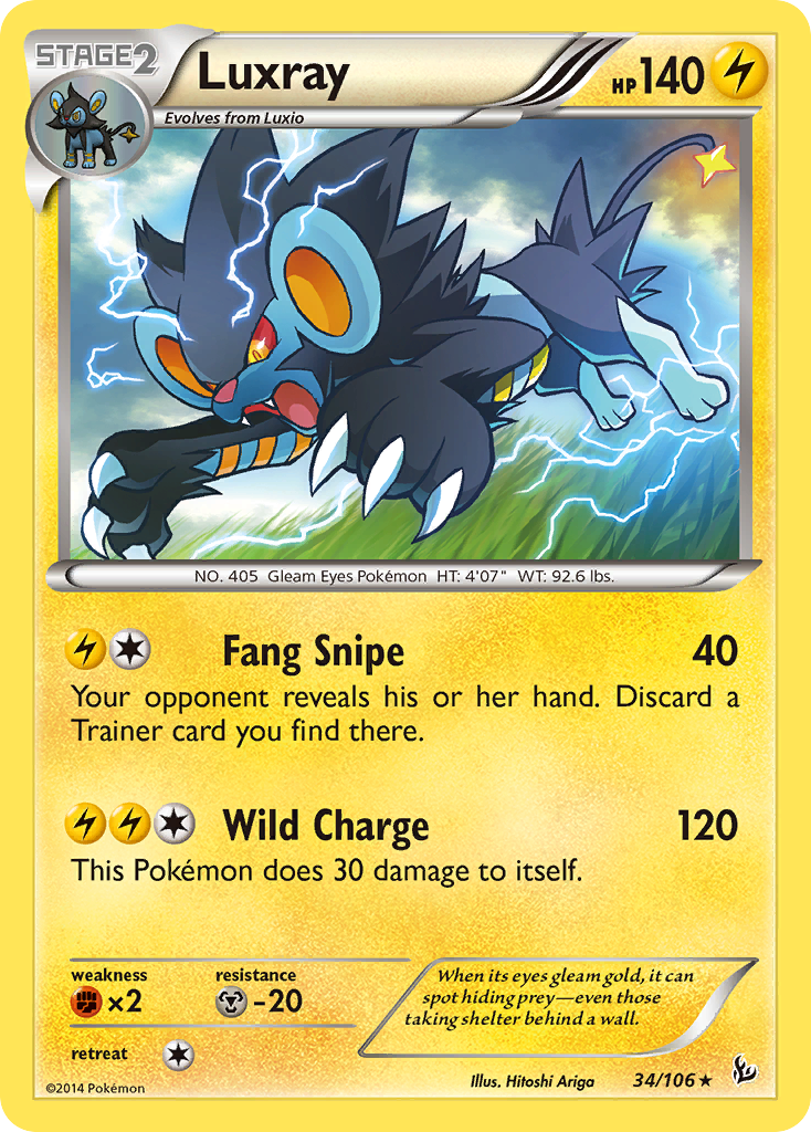 Luxray (34/106) [XY: Flashfire] | Dragon's Lair Comics and Fantasy Houston TX