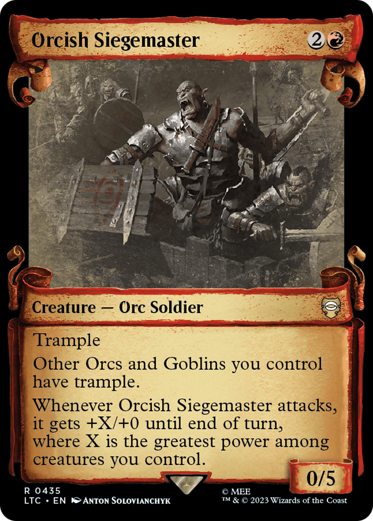 Orcish Siegemaster [The Lord of the Rings: Tales of Middle-Earth Commander Showcase Scrolls] | Dragon's Lair Comics and Fantasy Houston TX