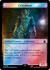 Alien Rhino // Cyberman Double-Sided Token (Surge Foil) [Doctor Who Tokens] | Dragon's Lair Comics and Fantasy Houston TX