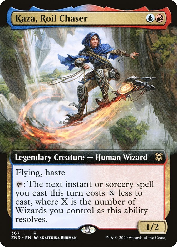 Kaza, Roil Chaser (Extended Art) [Zendikar Rising] | Dragon's Lair Comics and Fantasy Houston TX