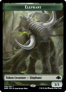 Elephant // Squirrel Double-Sided Token [Dominaria Remastered Tokens] | Dragon's Lair Comics and Fantasy Houston TX