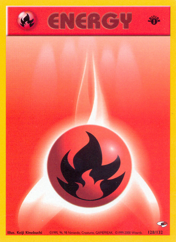 Fire Energy (128/132) [Gym Heroes 1st Edition] | Dragon's Lair Comics and Fantasy Houston TX