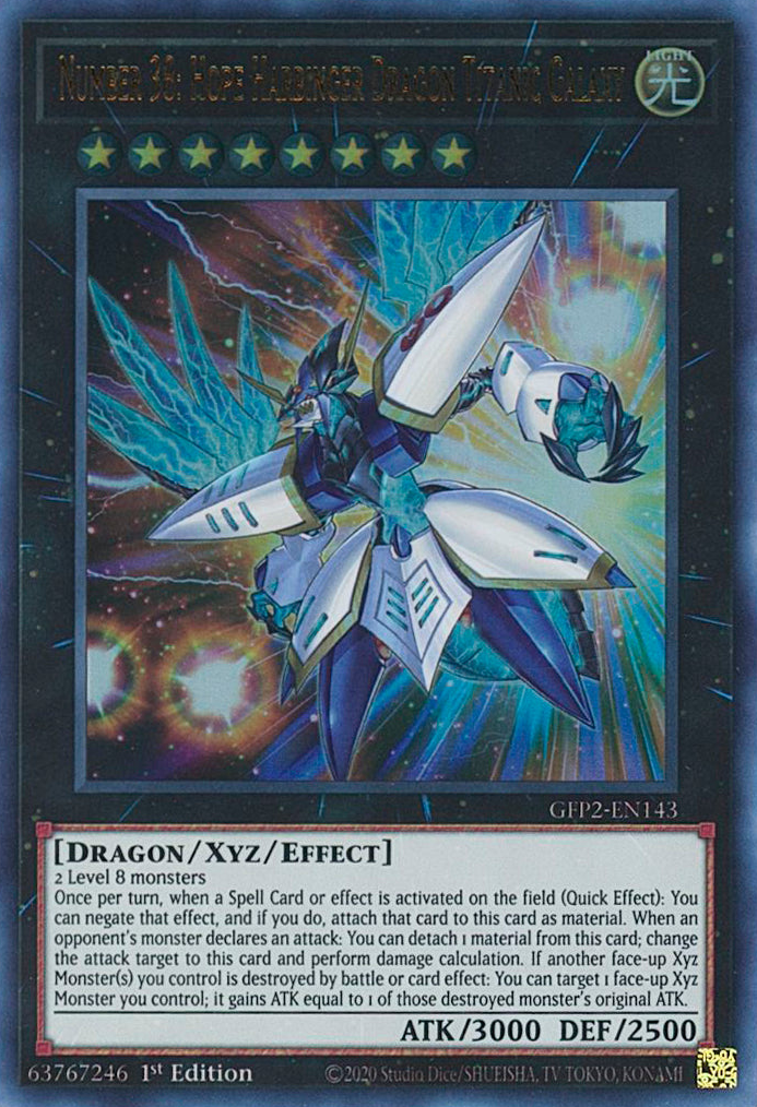 Number 38: Hope Harbinger Dragon Titanic Galaxy [GFP2-EN143] Ultra Rare | Dragon's Lair Comics and Fantasy Houston TX