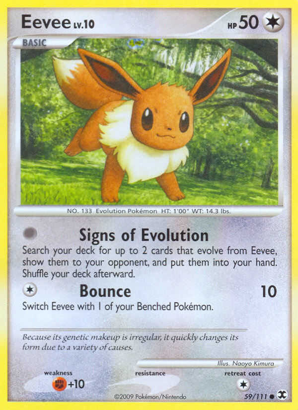 Eevee (59/111) [Platinum: Rising Rivals] | Dragon's Lair Comics and Fantasy Houston TX