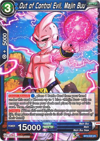 Out of Control Evil, Majin Buu (BT3-048) [Cross Worlds] | Dragon's Lair Comics and Fantasy Houston TX