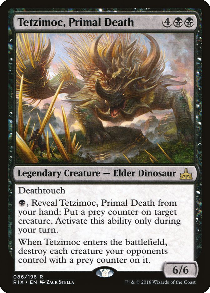 Tetzimoc, Primal Death [Rivals of Ixalan] | Dragon's Lair Comics and Fantasy Houston TX