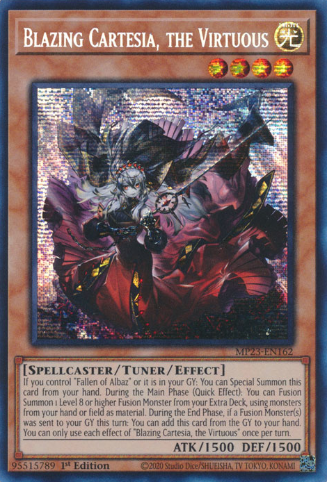 Blazing Cartesia, the Virtuous [MP23-EN162] Prismatic Secret Rare | Dragon's Lair Comics and Fantasy Houston TX