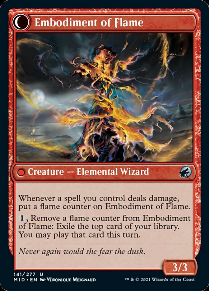 Flame Channeler // Embodiment of Flame [Innistrad: Midnight Hunt] | Dragon's Lair Comics and Fantasy Houston TX