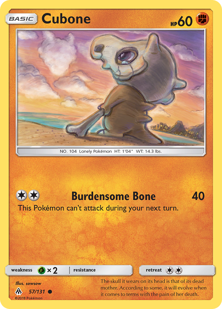 Cubone (57/131) [Sun & Moon: Forbidden Light] | Dragon's Lair Comics and Fantasy Houston TX