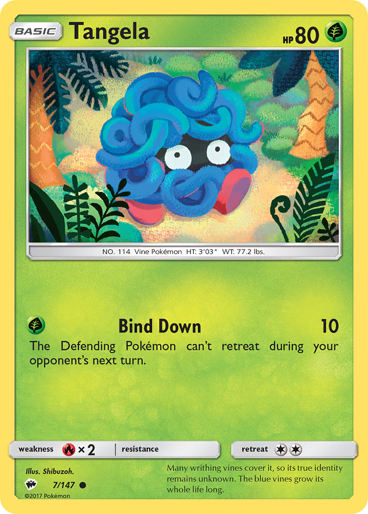 Tangela (7/147) [Sun & Moon: Burning Shadows] | Dragon's Lair Comics and Fantasy Houston TX