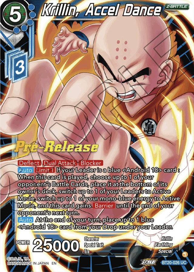 Krillin, Accel Dance (BT20-026) [Power Absorbed Prerelease Promos] | Dragon's Lair Comics and Fantasy Houston TX