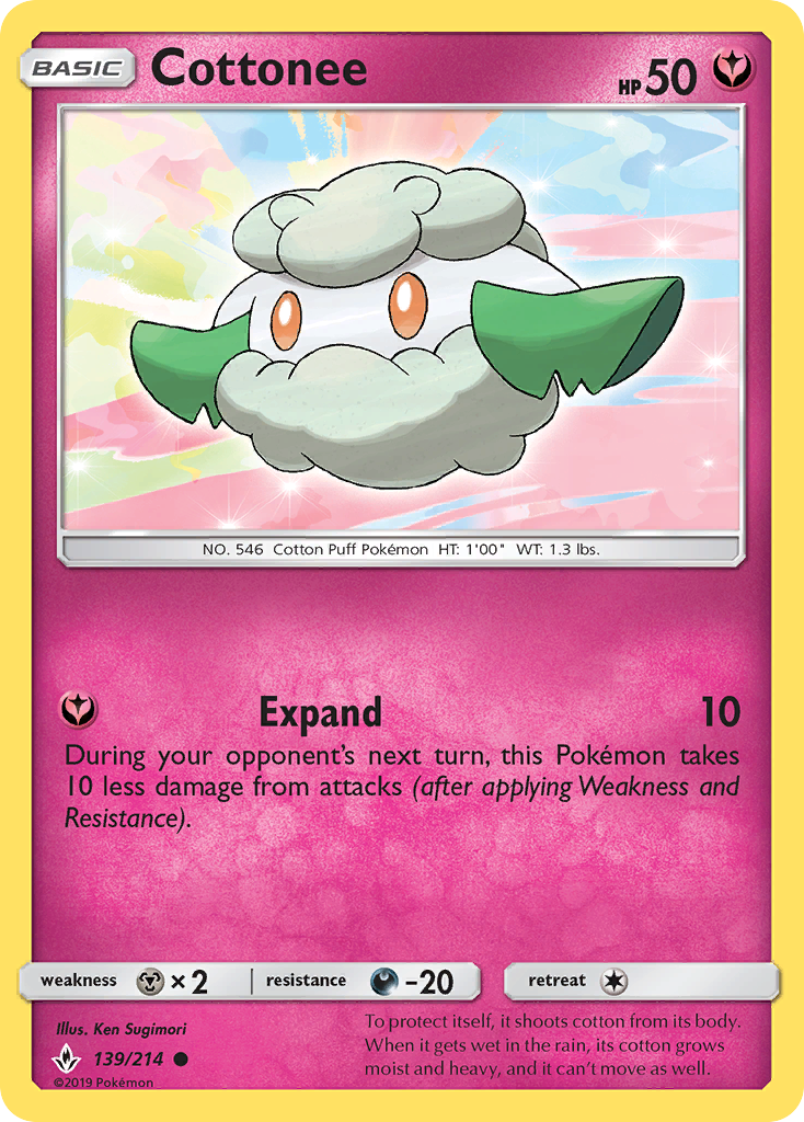 Cottonee (139/214) [Sun & Moon: Unbroken Bonds] | Dragon's Lair Comics and Fantasy Houston TX