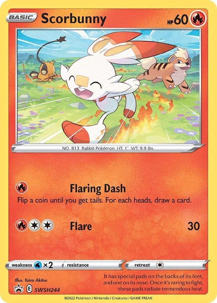 Scorbunny (SWSH244) [Sword & Shield: Black Star Promos] | Dragon's Lair Comics and Fantasy Houston TX