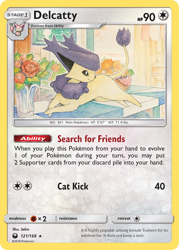 Delcatty (121/168) (Theme Deck Exclusive) [Sun & Moon: Celestial Storm] | Dragon's Lair Comics and Fantasy Houston TX