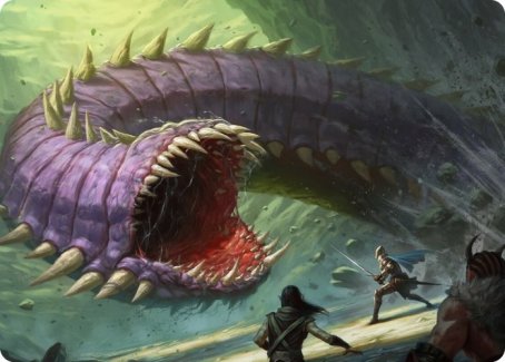 Purple Worm Art Card [Dungeons & Dragons: Adventures in the Forgotten Realms Art Series] | Dragon's Lair Comics and Fantasy Houston TX