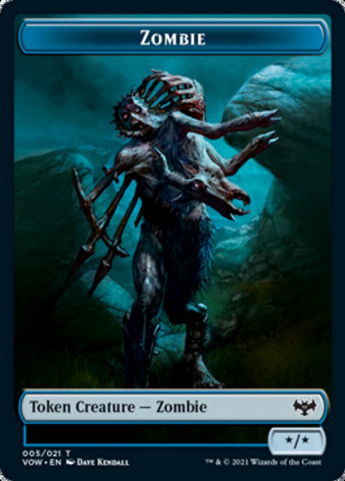 Zombie Token (005) [Innistrad: Crimson Vow Tokens] | Dragon's Lair Comics and Fantasy Houston TX