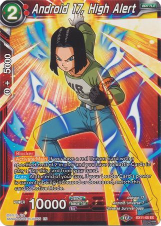 Android 17, High Alert (EX11-05) [Universe 7 Unison] | Dragon's Lair Comics and Fantasy Houston TX