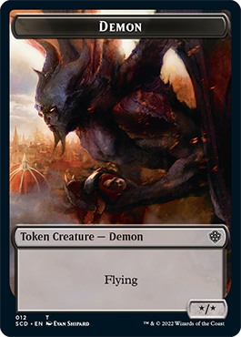 Demon // Demon Double-Sided Token [Starter Commander Decks] | Dragon's Lair Comics and Fantasy Houston TX