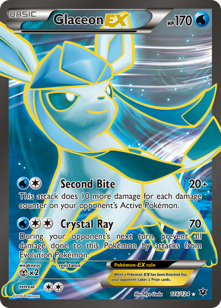 Glaceon EX (116/124) [XY: Fates Collide] | Dragon's Lair Comics and Fantasy Houston TX