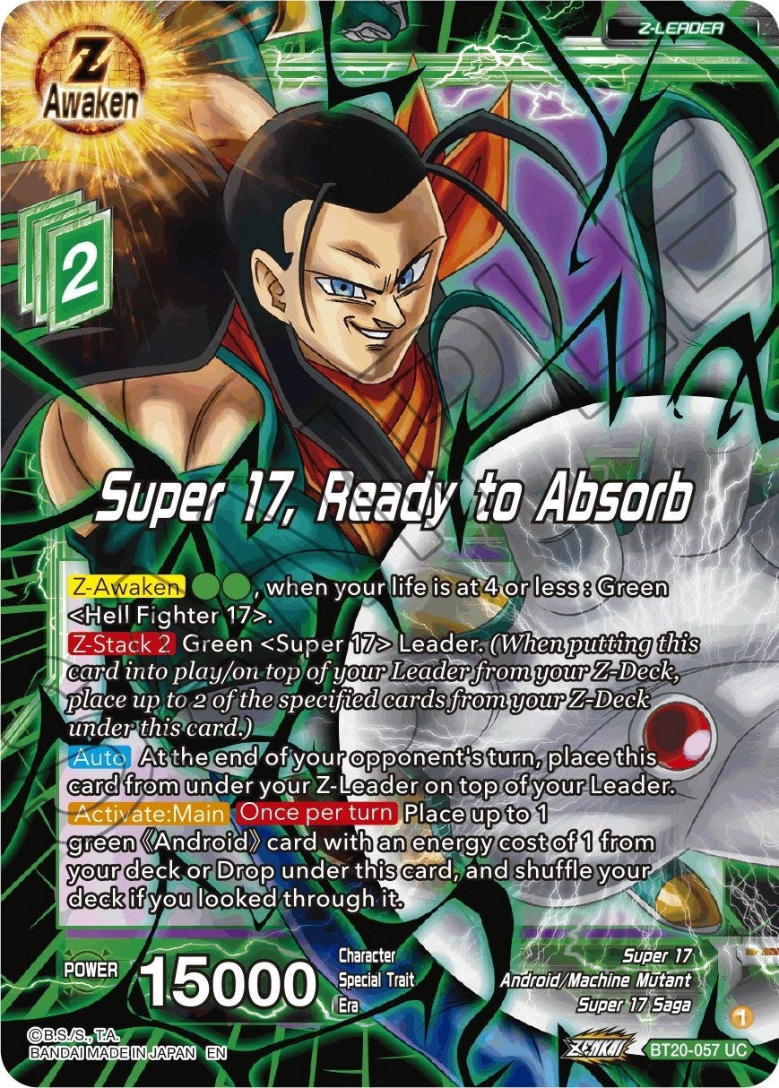 Super 17, Ready to Absorb (BT20-057) [Power Absorbed] | Dragon's Lair Comics and Fantasy Houston TX