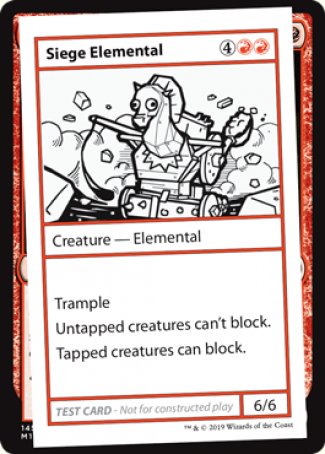 Siege Elemental (2021 Edition) [Mystery Booster Playtest Cards] | Dragon's Lair Comics and Fantasy Houston TX