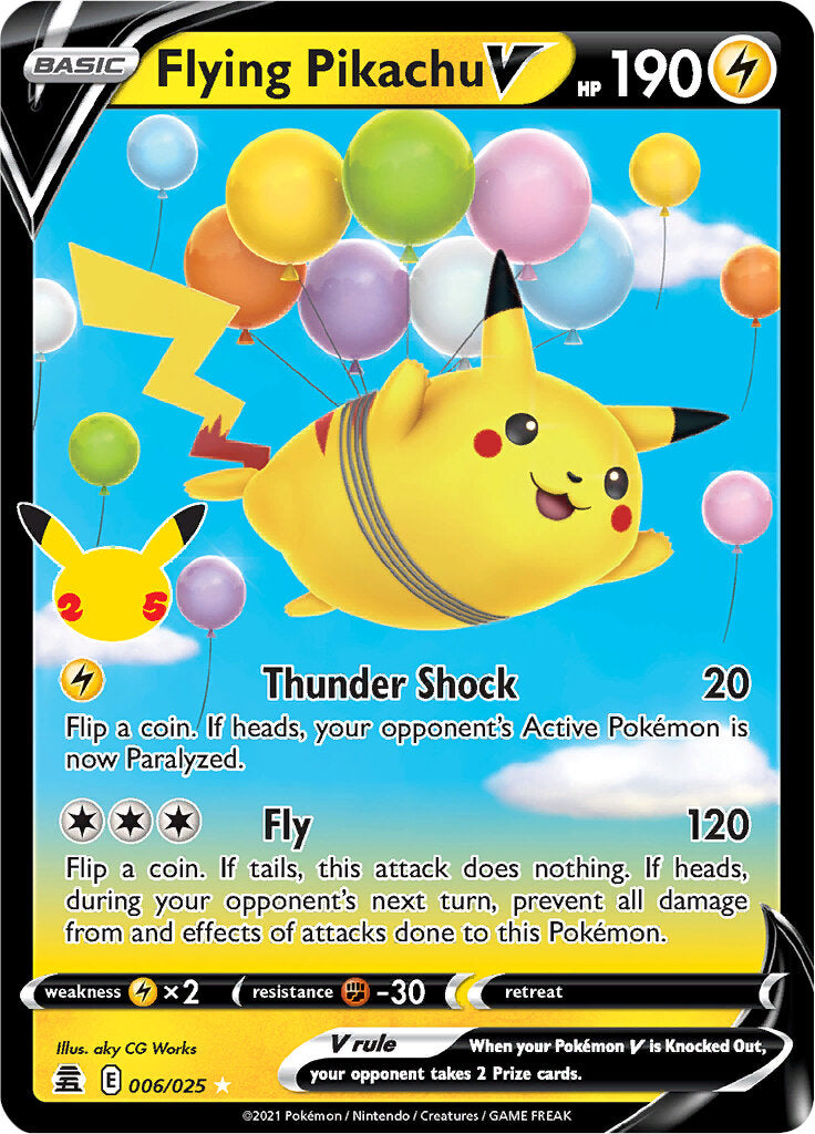 Flying Pikachu V (006/025) [Celebrations: 25th Anniversary] | Dragon's Lair Comics and Fantasy Houston TX