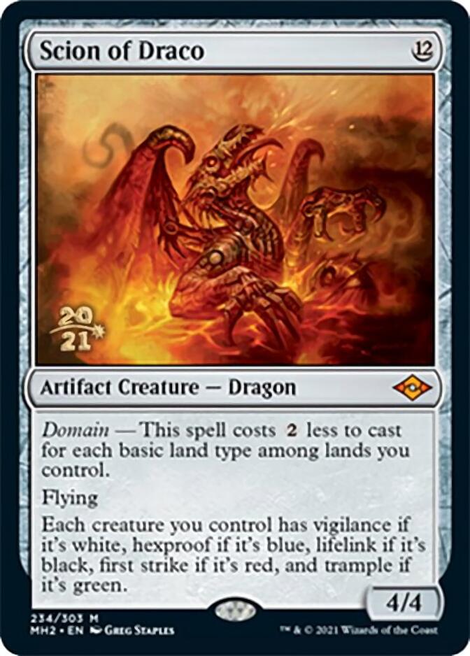 Scion of Draco [Modern Horizons 2 Prerelease Promos] | Dragon's Lair Comics and Fantasy Houston TX