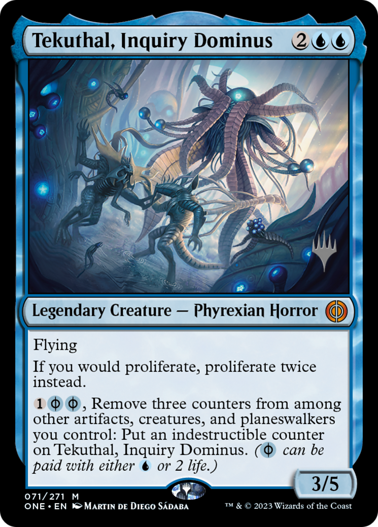 Tekuthal, Inquiry Dominus (Promo Pack) [Phyrexia: All Will Be One Promos] | Dragon's Lair Comics and Fantasy Houston TX