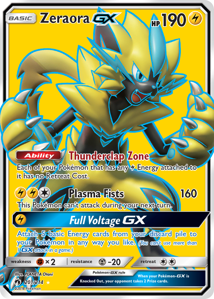 Zeraora GX (201/214) [Sun & Moon: Lost Thunder] | Dragon's Lair Comics and Fantasy Houston TX