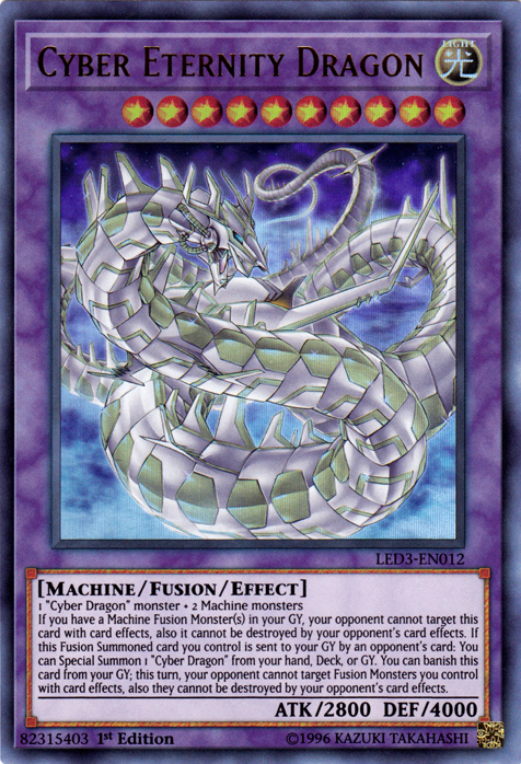 Cyber Eternity Dragon [LED3-EN012] Ultra Rare | Dragon's Lair Comics and Fantasy Houston TX