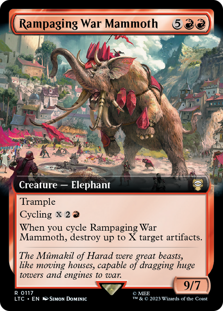 Rampaging War Mammoth (Extended Art) [The Lord of the Rings: Tales of Middle-Earth Commander] | Dragon's Lair Comics and Fantasy Houston TX