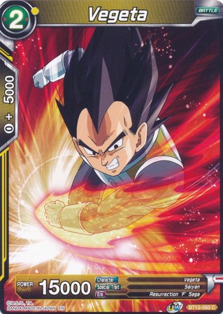 Vegeta (BT12-093) [Vicious Rejuvenation] | Dragon's Lair Comics and Fantasy Houston TX