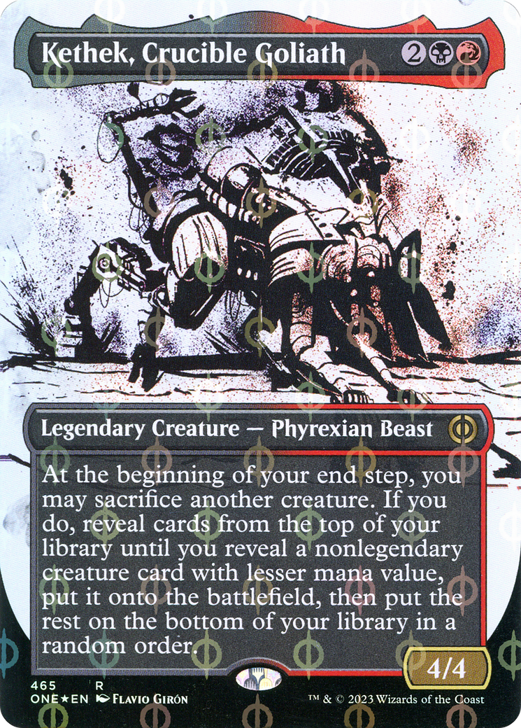 Kethek, Crucible Goliath (Borderless Ichor Step-and-Compleat Foil) [Phyrexia: All Will Be One] | Dragon's Lair Comics and Fantasy Houston TX