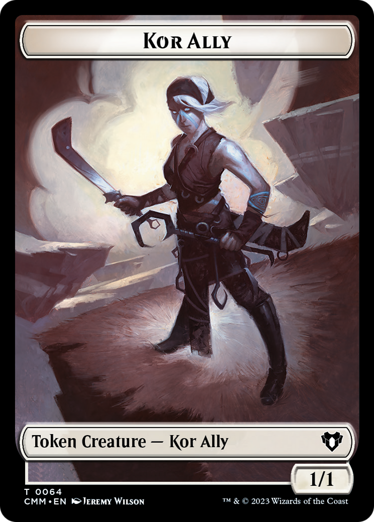 Wall // Kor Ally Double-Sided Token [Commander Masters Tokens] | Dragon's Lair Comics and Fantasy Houston TX